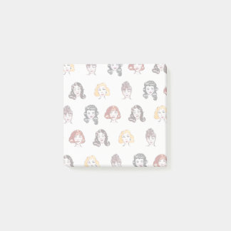 Vintage Watercolour Pinup Sticky Notes Post-it Klebezettel