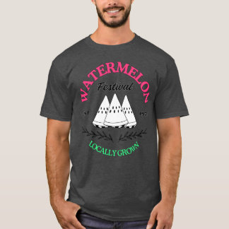 Vintage Watermelon Crown Festival 1954 Retro Fruit T-Shirt