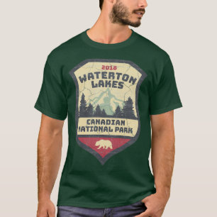 Vintage Waterton-Seen und Kanadischer Nationalpark T-Shirt