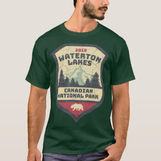 Vintage Waterton-Seen und Kanadischer Nationalpark T-Shirt
