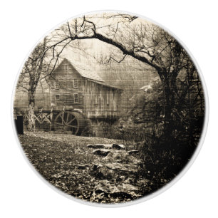 Vintage Waterwheel Keramikknauf