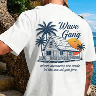 Vintage Wave Gang Cabin Beach Tee Erinnerungen S