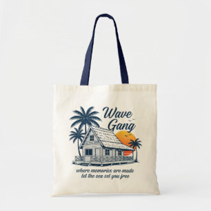 Vintage Wave Gang Cabin Beach Tee   Erinnerungen S Tragetasche