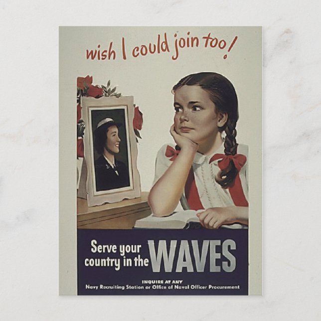 Vintage Waves Postkarte (Vorderseite)
