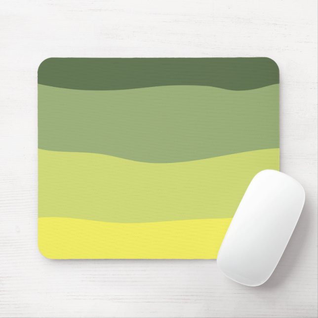 Vintage Wavy Green Kunst Mousepad (Mit Mouse)