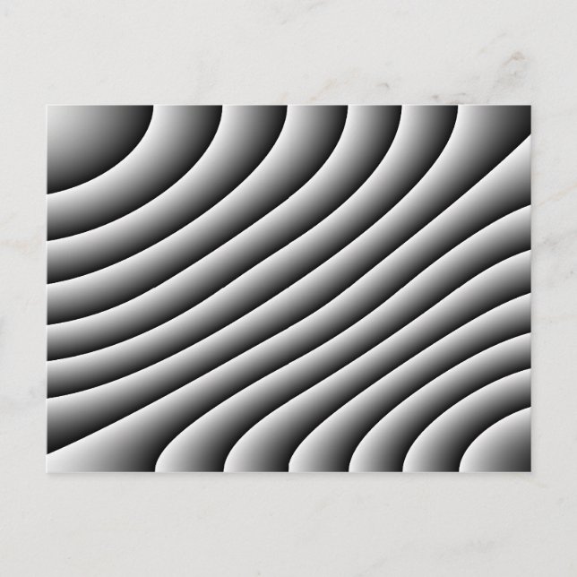 Vintage Wavy Lines Postcard Postkarte (Vorderseite)