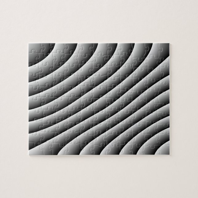 Vintage Wavy Lines Schwieriges Puzzle (Horizontal)