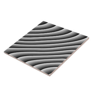 Vintage Wavy Lines Tile Fliese