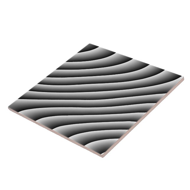Vintage Wavy Lines Tile Fliese (Seite)