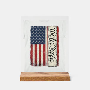 Vintage We the People Flag Patriotes Shirt Design_ Acrylschild