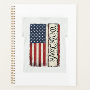 Vintage We the People Flag Patriotes Shirt Design_ Planer
