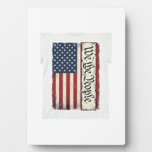 Vintage We the People Flag Patriotes T-Shirt Desig Fotoplatte