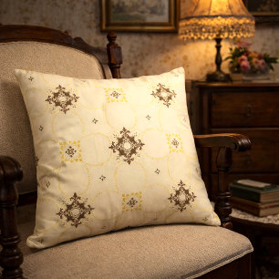 Vintage-Wechselmedaillons-Muster Kissen