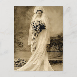 Vintage Wedding A Bride Postkarte