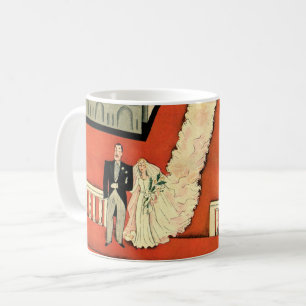 Vintage Wedding, Art Deco Bridge und Groom neu ver Kaffeetasse