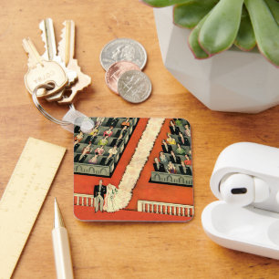 Vintage Wedding, Art Deco Bridge und Groom neu ver Schlüsselanhänger