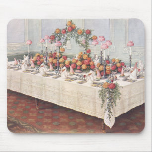 Vintage Wedding Bankett Tisch Mousepad