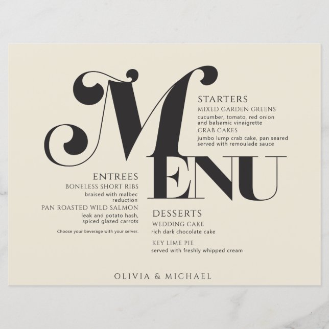 Vintage Wedding Black Cream (Vorderseite)