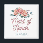 Vintage Wedding Blume Trauzeugin Magnet<br><div class="desc">Es ist ein Magnet für die Trauzeugin von Vintage Wedding Blume. Sie können einen Namen eingeben. Es ist ein bedeutendes Geschenk und Bitte vermitteln Sie Ihre Aufrichtigkeit.</div>