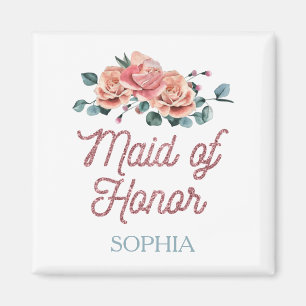 Vintage Wedding Blume Trauzeugin Magnet