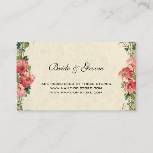 Vintage Wedding, Blumenstrauß Blume Rosa Rosen Begleitkarte