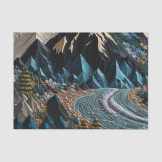 Vintage Wedding Boho Mountain Wrapping Paper Seidenpapier