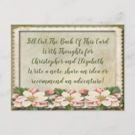 Vintage Wedding Brautparty Advice Well WIshes Einladungspostkarte