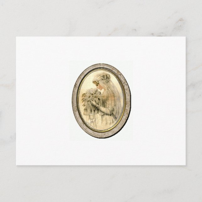 Vintage Wedding Brautparty Bride Postkarte (Vorderseite)