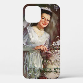 Vintage Wedding, Bride Cutting die Hochzeitstorte Case-Mate iPhone Hülle