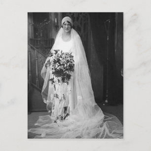 Vintage Wedding Bride Postkarte