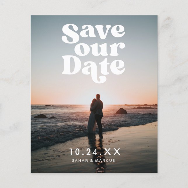 Vintage Wedding Budget Save the Date Flyer (Vorne)