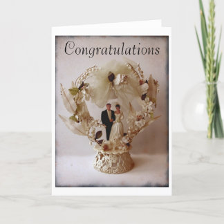 Vintage Wedding Cake Topper Grußkarte Karte