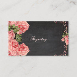 Vintage Wedding Chalkboard - Registrierungskarte Begleitkarte