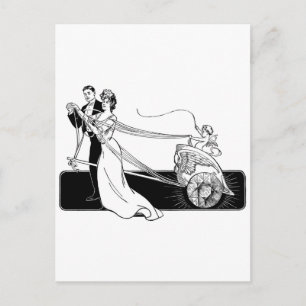 Vintage Wedding Couple Postkarte