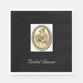 Vintage Wedding Dress Bride Black Brautparty Serviette