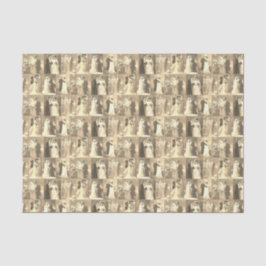 Vintage Wedding Dress Bride Groom Klassisches Eleg Seidenpapier