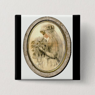 Vintage Wedding Dress Viktorianisch Bride Button /