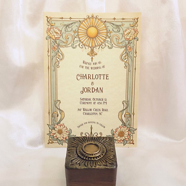 Vintage Wedding Einladung Florenz Jugendstil (Von Creator hochgeladen)