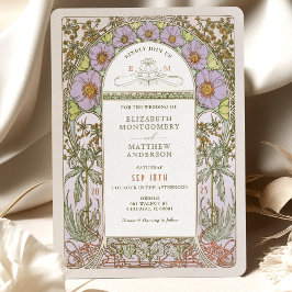 Vintage Wedding Einladung Jugendstil von Mucha