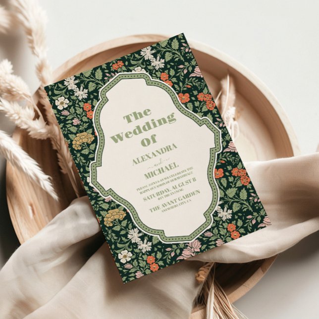 Vintage Wedding Einladung William Morris (Von Creator hochgeladen)