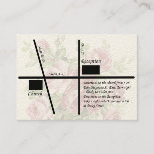 Vintage Wedding Empfang Karte
