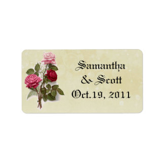 Vintage Wedding Favor Labels Adressaufkleber