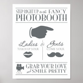 Vintage Wedding Foto Booth Sign Poster