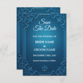 Vintage Wedding Geometric Aquamarin Türkis Elegant Save The Date