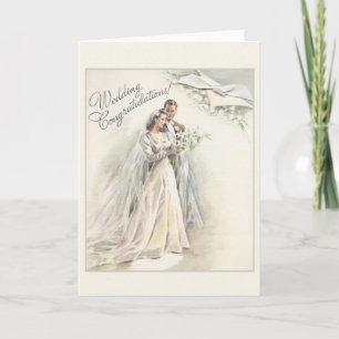 Vintage Wedding Glückwunschkarte Karte