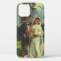 Vintage Wedding, Kinder vorgeben Braut und Bräutig