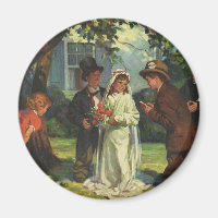 Vintage Wedding, Kinder vorgeben Braut und Bräutig
