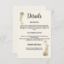 Vintage Wedding Lotus Blume Begleitkarte