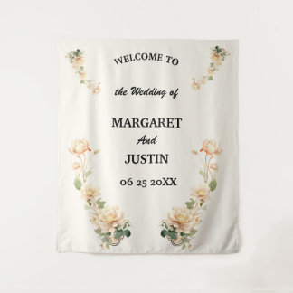 Vintage Wedding Lotus Blume Wandteppich