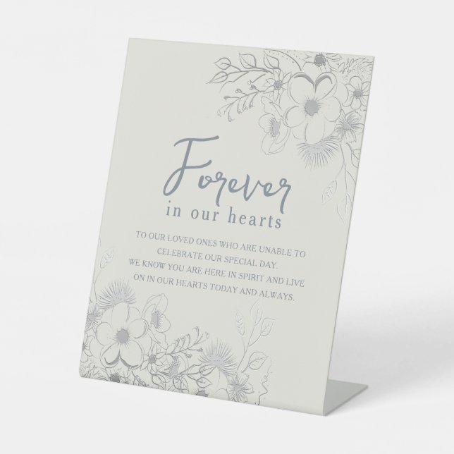 Vintage Wedding Memorial Pedestal Sign Sockelschild (Vorderseite)